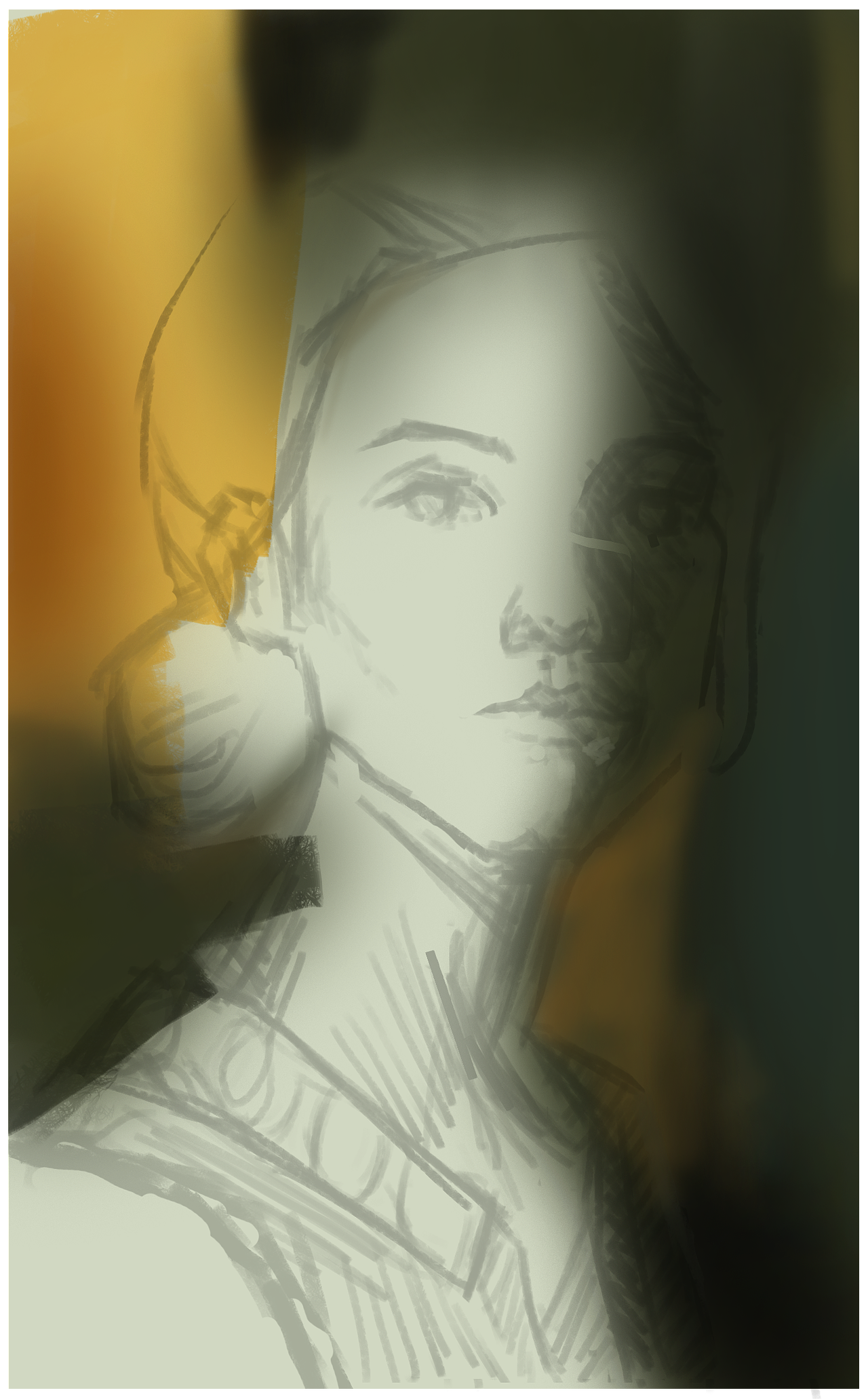 成熟气质少女临摹