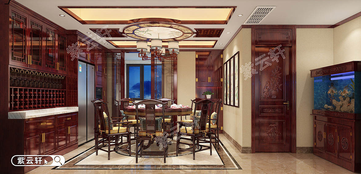 中式别墅古典装修 餐厅