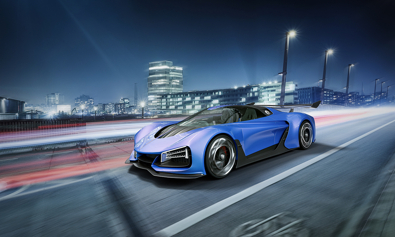 红旗s9 概念超跑渲染_啊黑猫警长-站酷zcool