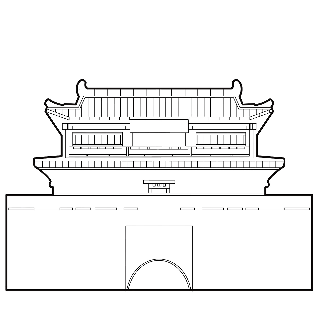 中国建筑线稿集合