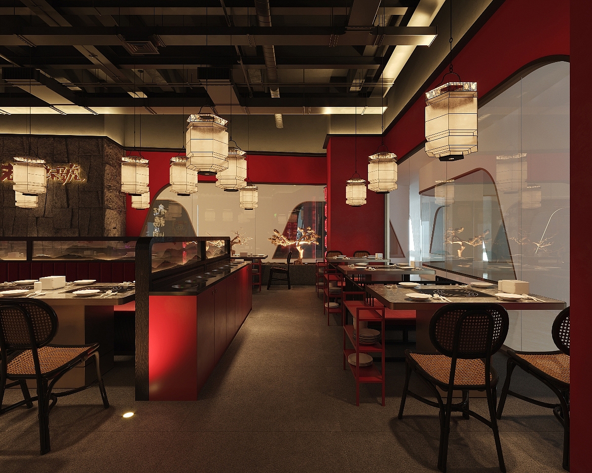 国潮风火锅店（图ZMzE0Njg1OTY4） - 家装设计 - 站酷设计师Z787431237原创素材 - 站酷ZCOOL