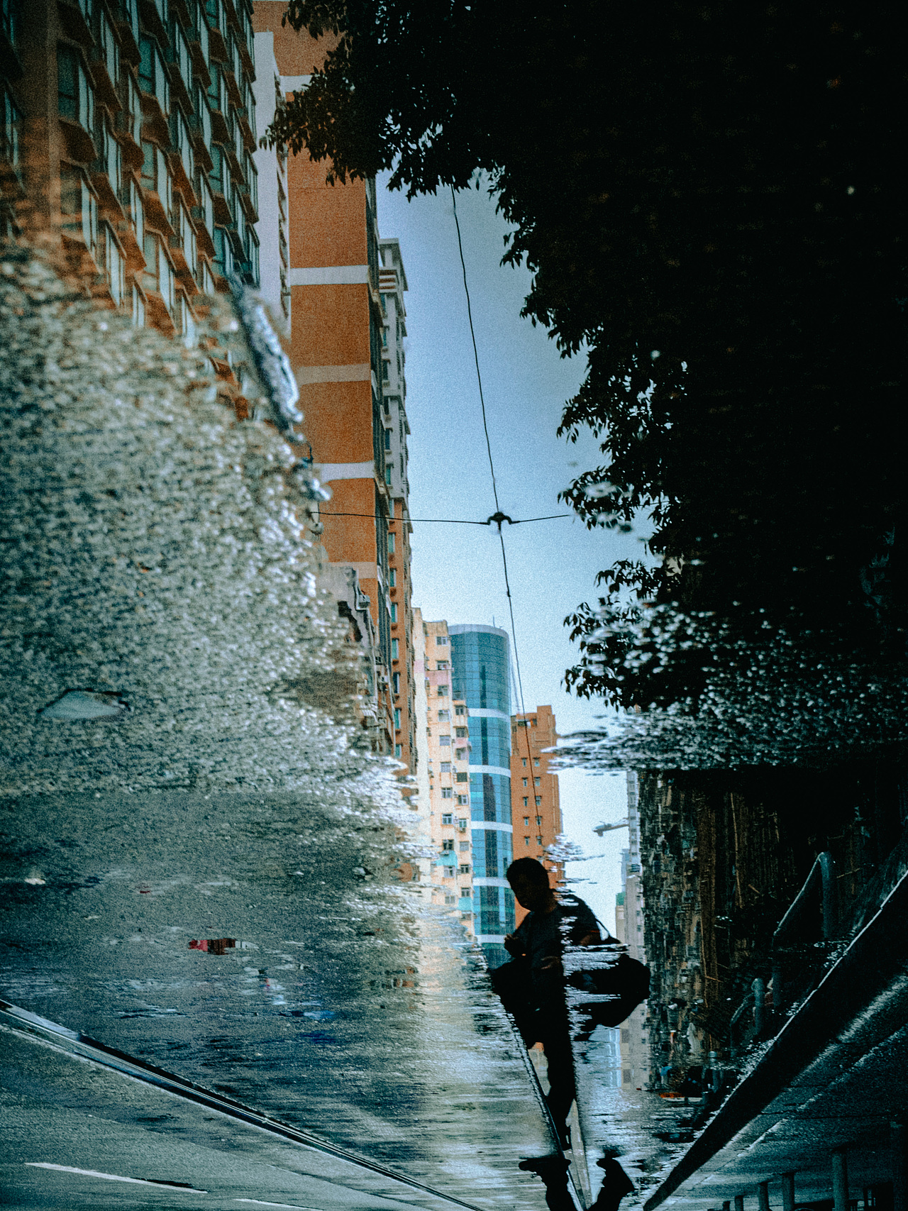 雨后感受超广角下的香港街市