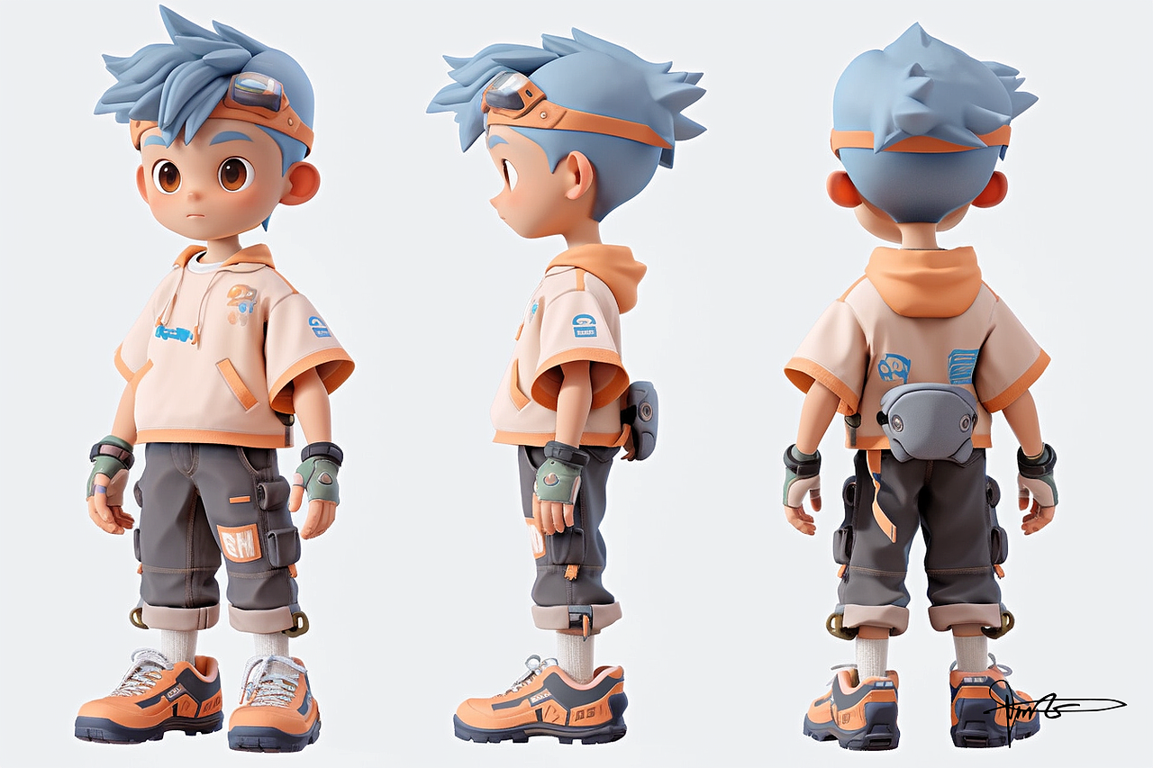 男孩IP形象设计系列四_不耳创意设计-站酷ZCOOL