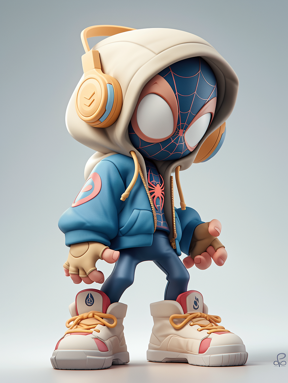 手办设计--Q版潮玩蜘蛛侠