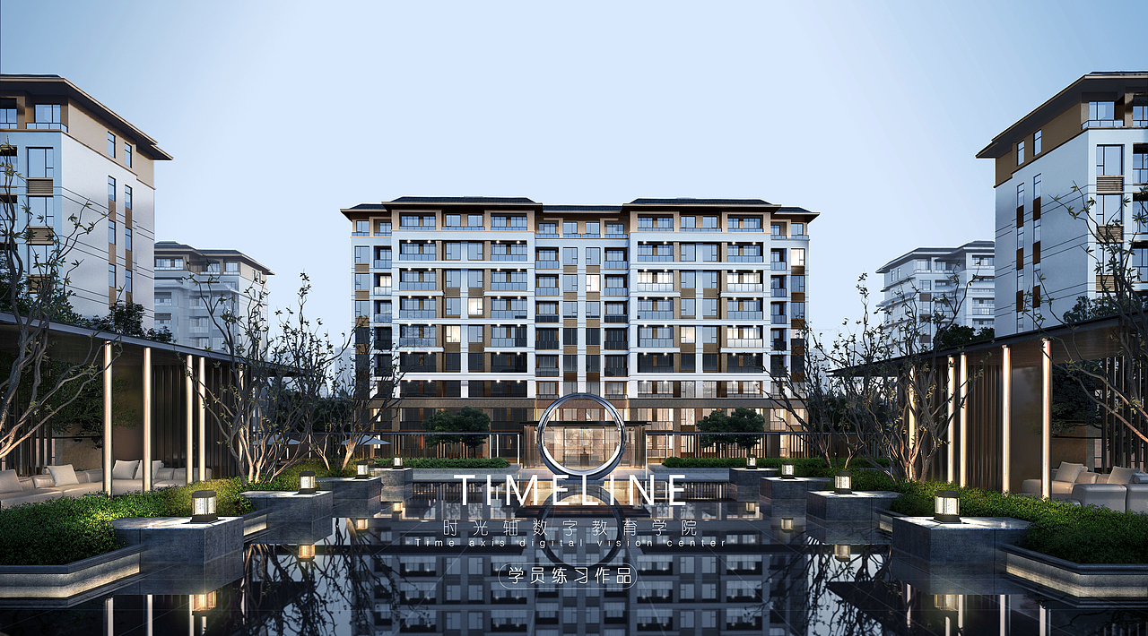 时光轴-建筑表现九期-案例练习（图ZMzA0NTczNDA0） - 建筑/空间 - 站酷设计师时光轴杨老师原创素材 - 站酷ZCOOL