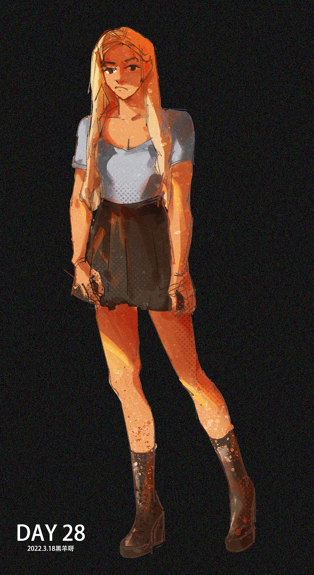 【人物隔日涂】26-50（图ZMjk5Nzg5OTcy） - 创作习作 - 站酷设计师黑羊呀原创素材 - 站酷ZCOOL