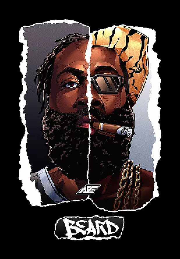 哈登插画集 美漫写实卡通 海报封面包装设计KV主视觉（图ZMzQ4MDE5NzA0） - 商业插画 - 站酷设计师AceBang原创素材 - 站酷ZCOOL