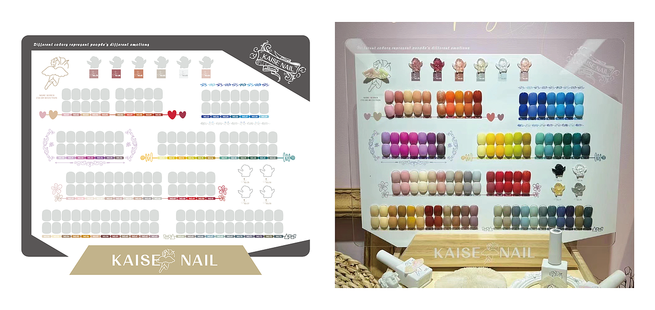 美甲色板/亚克力板/皮质板/色彩搭配/相框/卡纸