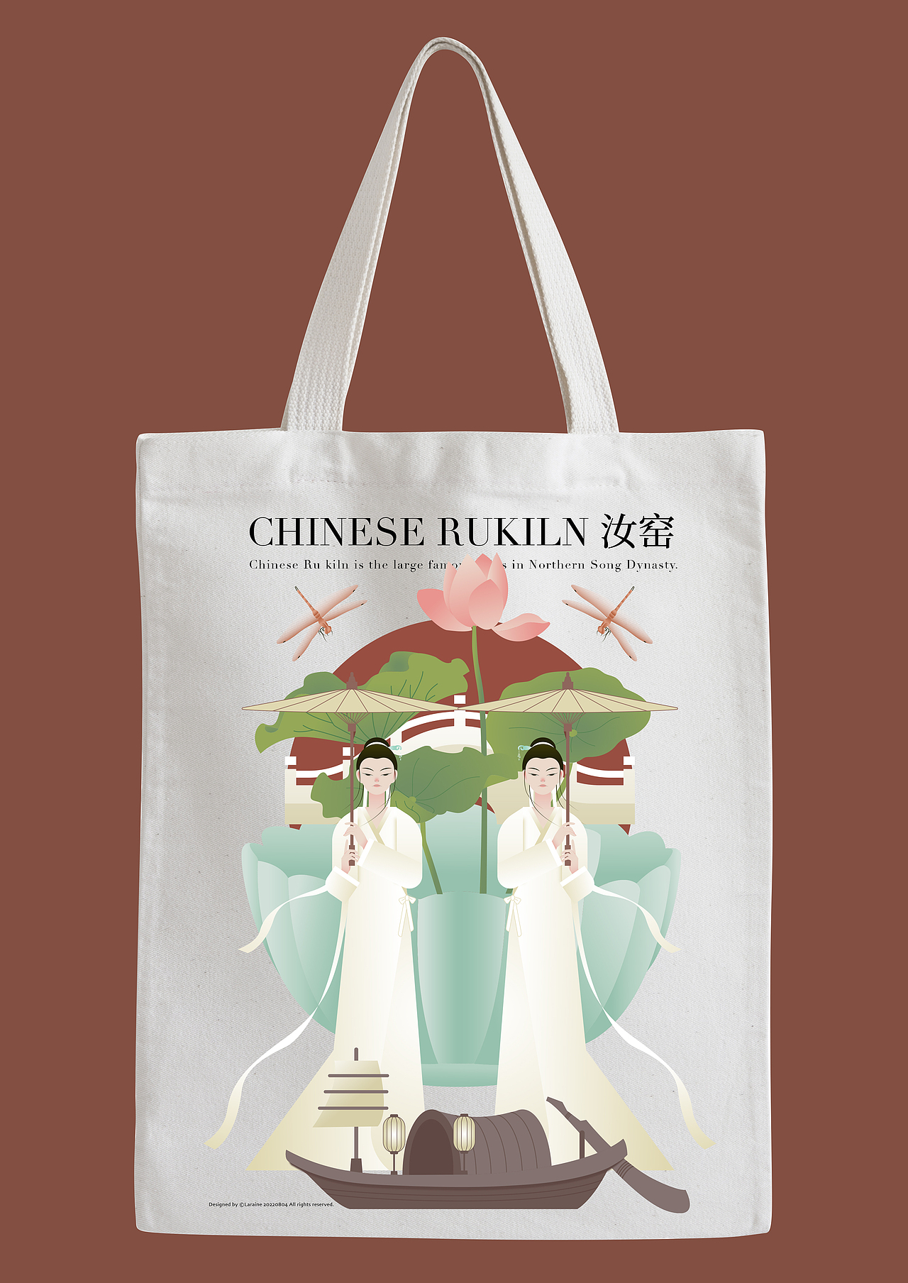 国风文物汝窑青花白蛇传人物插画海报设计【原创练习】