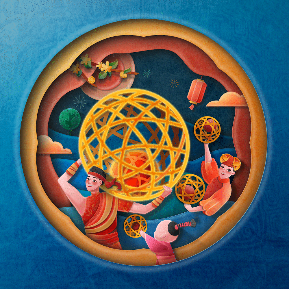 非遗文化系列数字藏品-剪纸插画（图ZMzM4NzQxMjky） - 艺术插画 - 站酷设计师野生植物Y原创素材 - 站酷ZCOOL