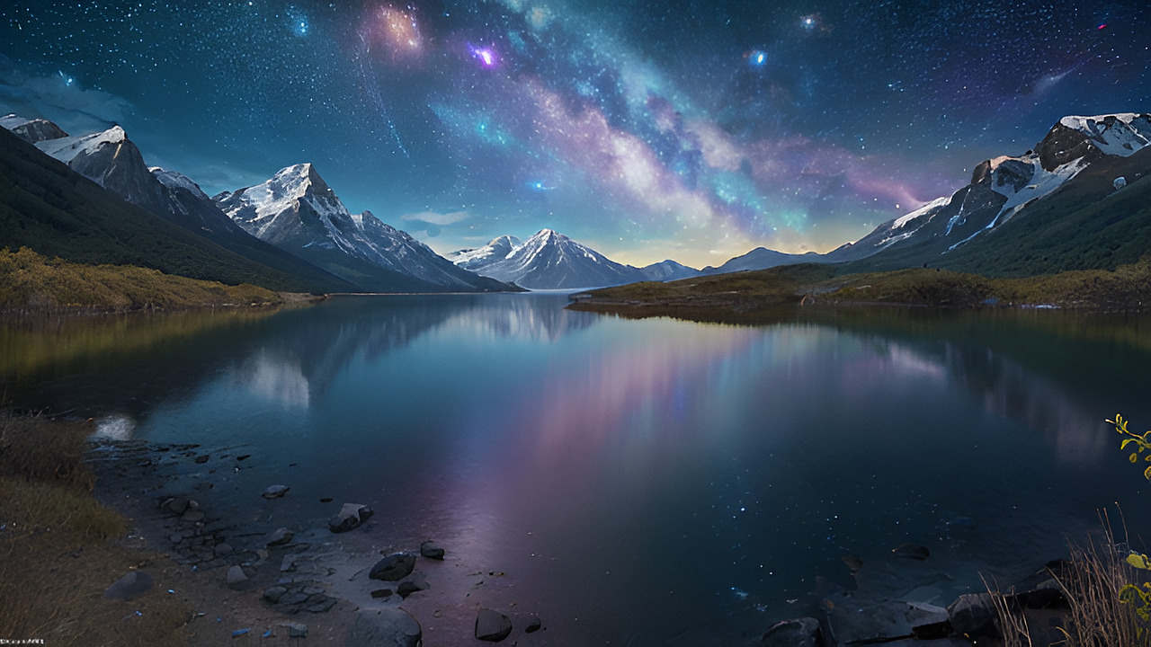 AI一键绘画 《山水风景人物插画》 AI人工智能