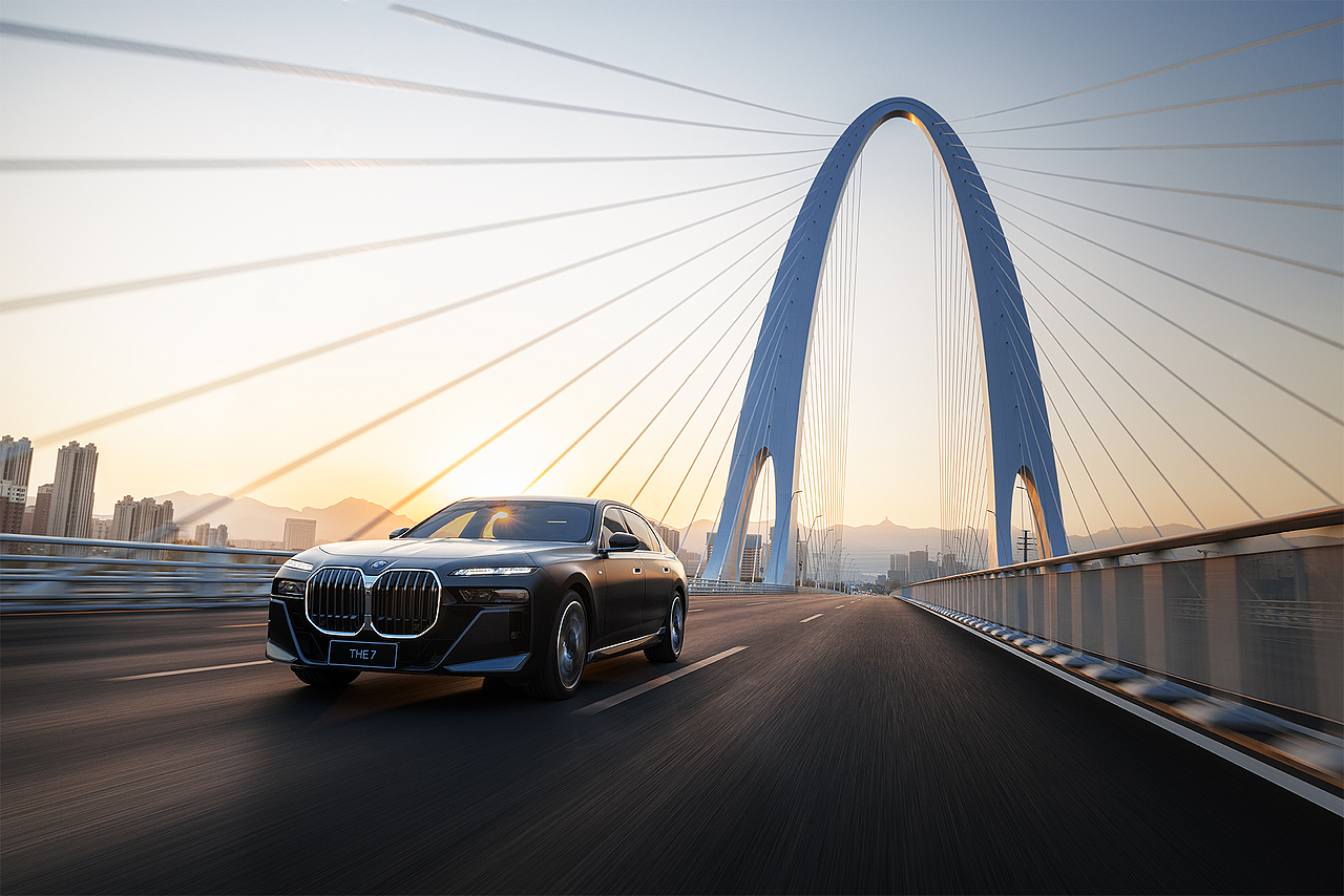 宝马THE7 汽车修图制作