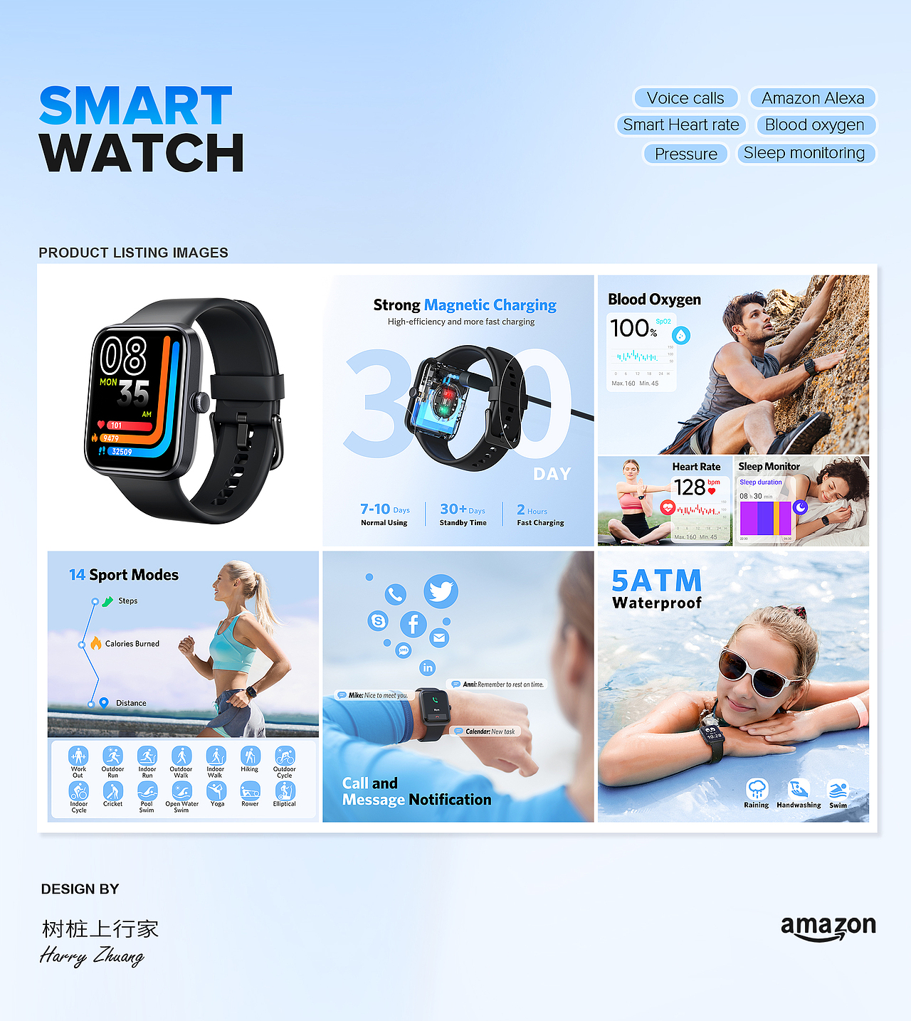 亚马逊智能手表 详情主图/A+