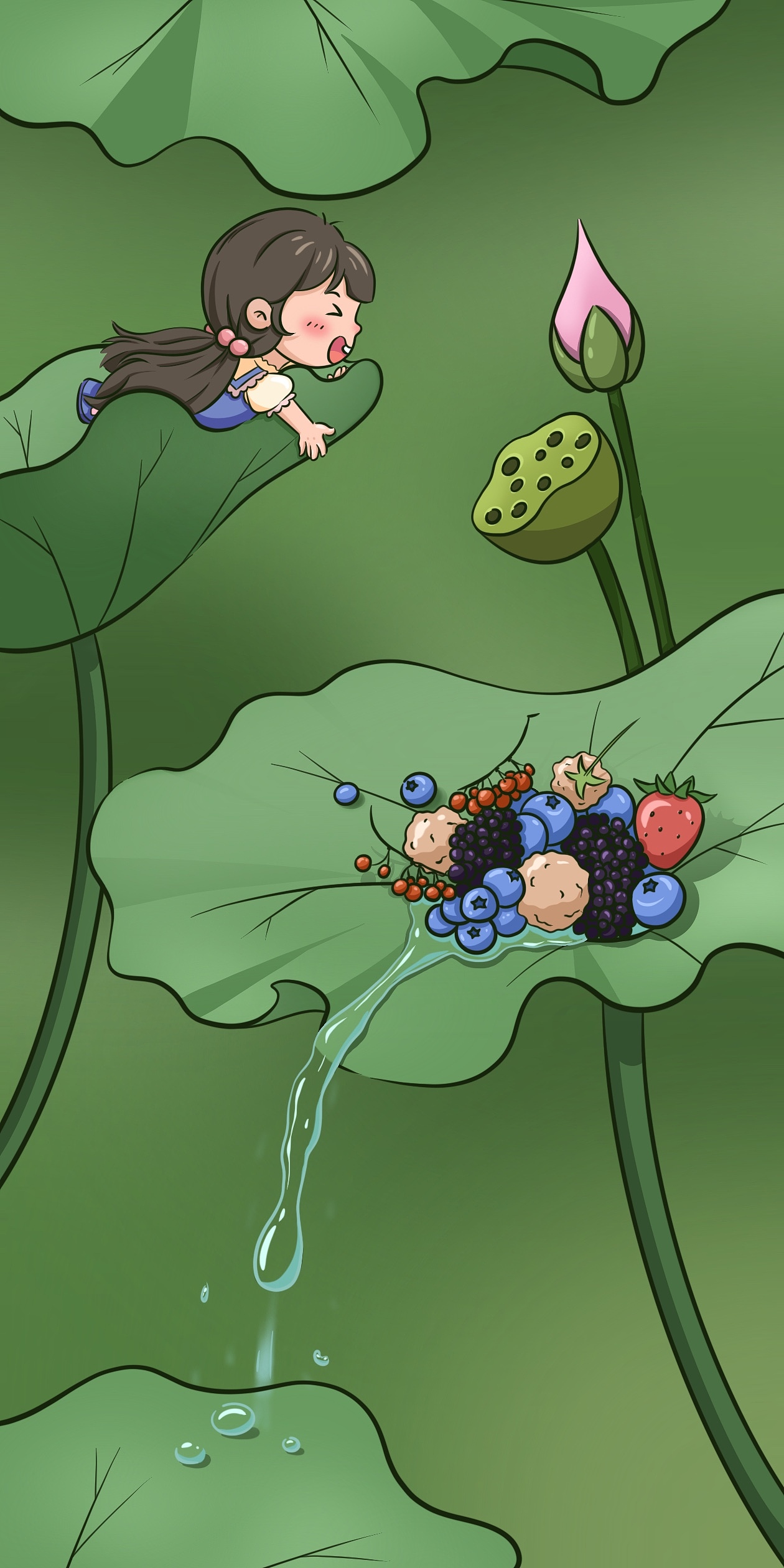 夏荷（图ZMzQ3NTk1OTg4） - 商业插画 - 站酷设计师甄小西原创素材 - 站酷ZCOOL