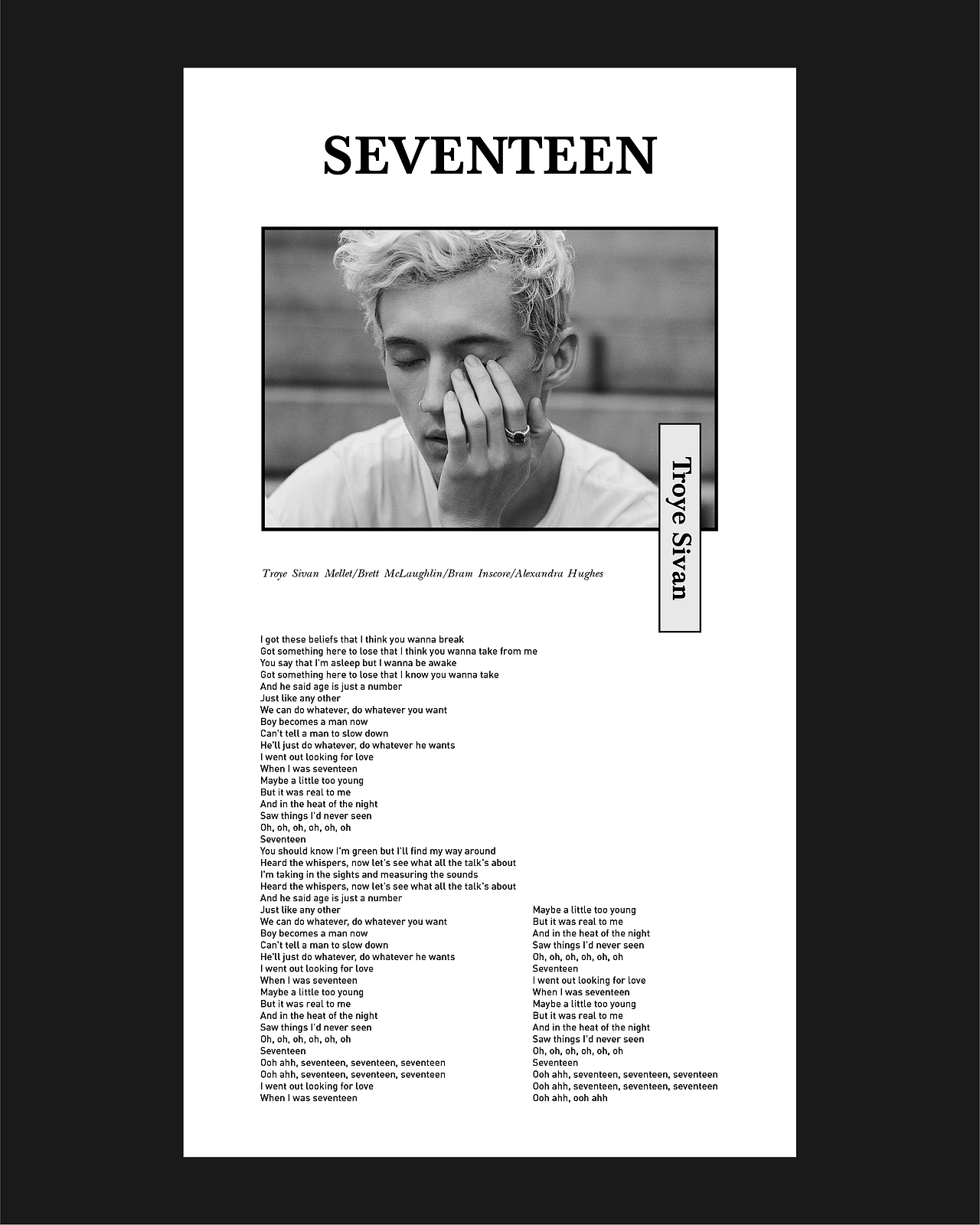 TROYE SIVAN歌曲海报（图ZMzE5ODMwOTQ4） - 海报 - 站酷设计师单影D_Y原创素材 - 站酷ZCOOL