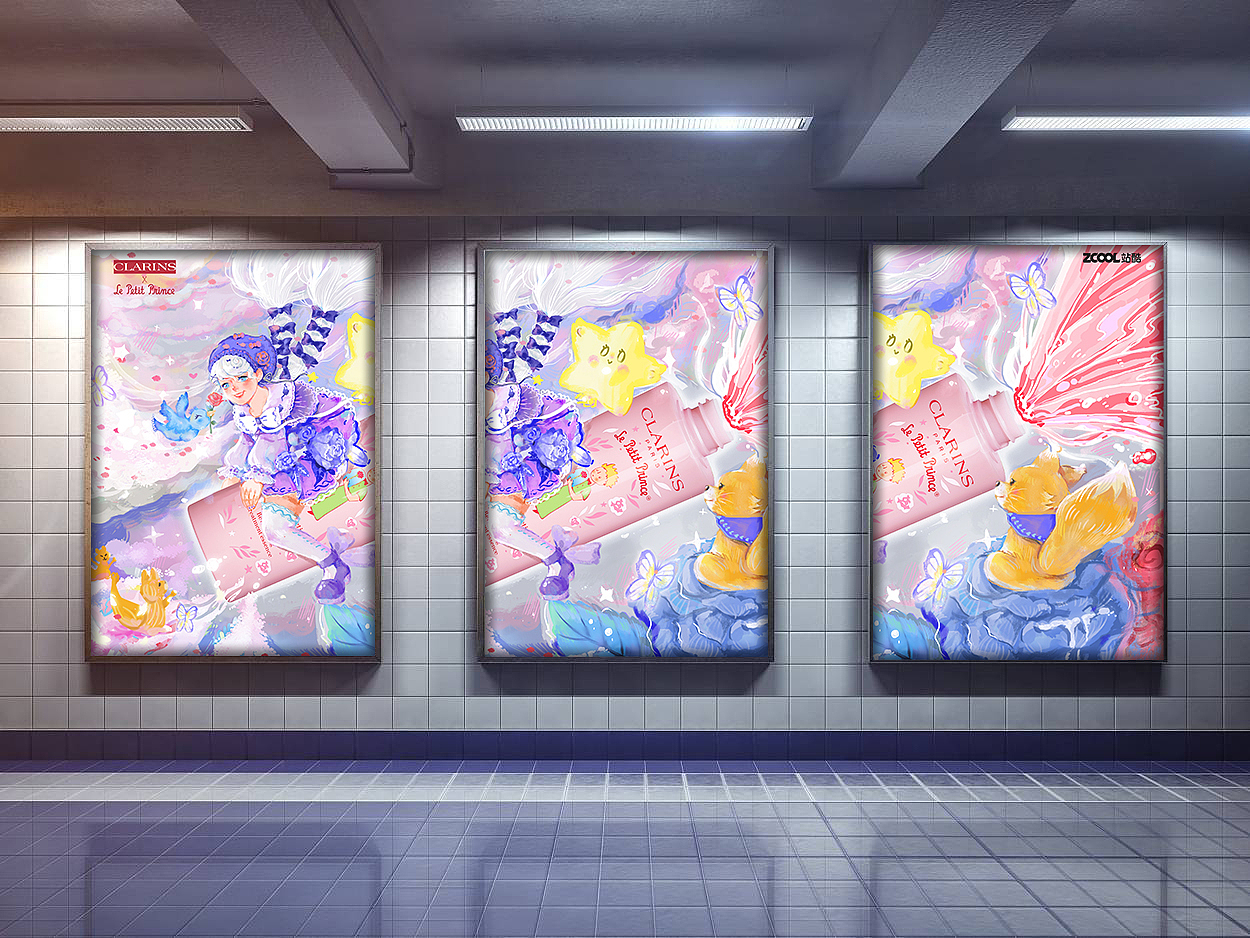 #邂逅#粉嫩多巴胺少女#《邂逅玫瑰仙境》（图ZMzQ0MDQ3MTky） - 商业插画 - 站酷设计师星之比卡鱼原创素材 - 站酷ZCOOL