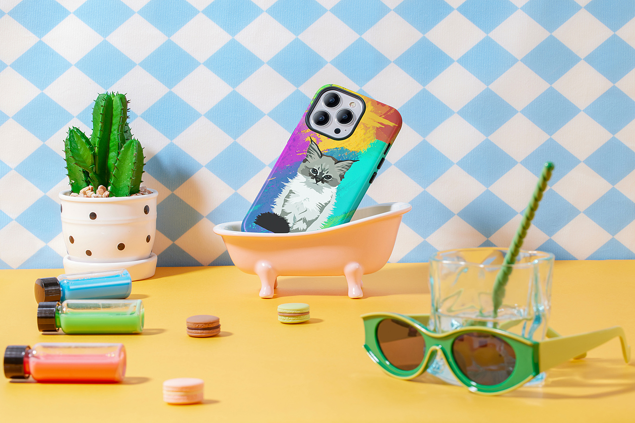 猫猫手机壳 With Model