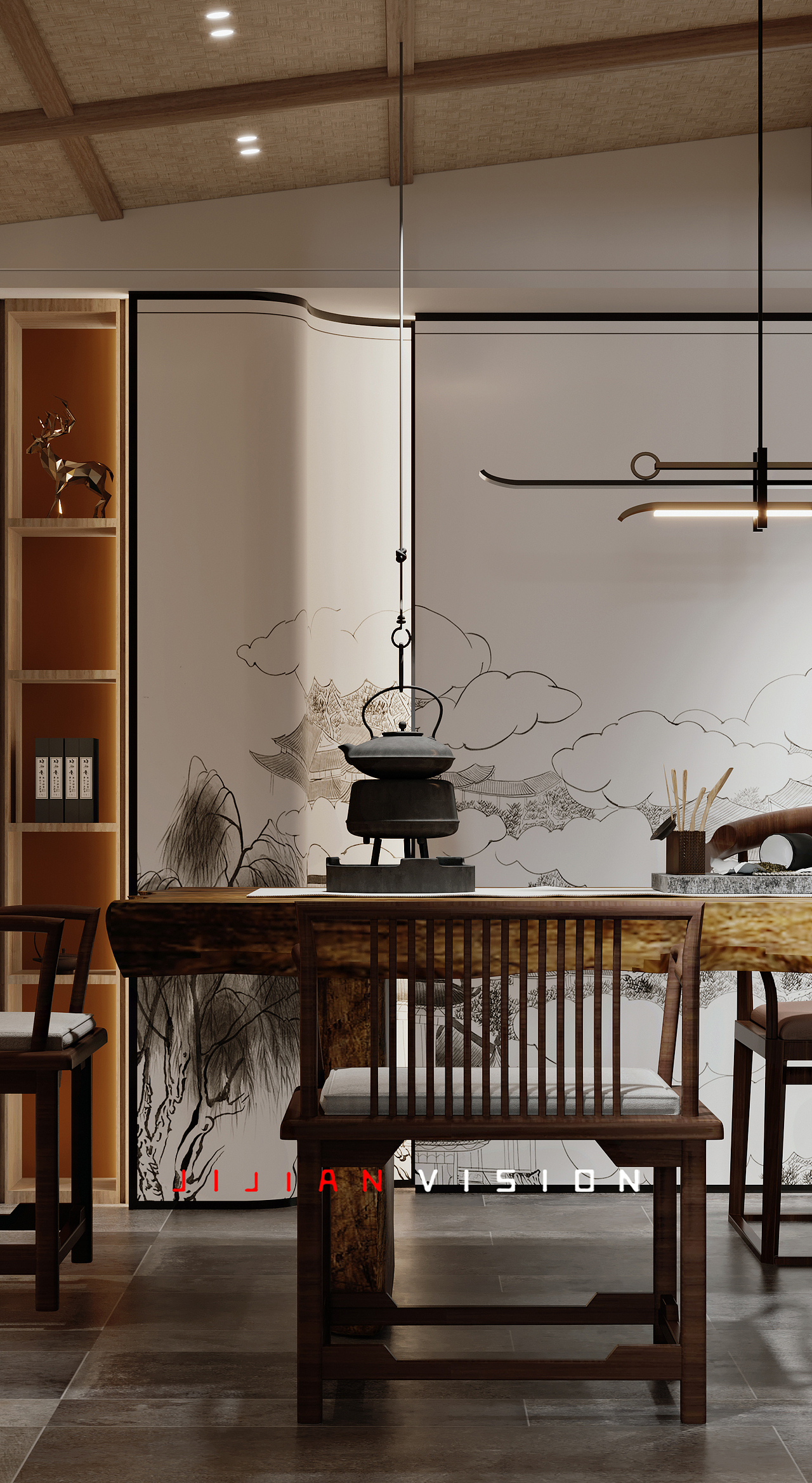 新中式别墅设计（图ZMzI4ODQ1NjI0） - 家装设计 - 站酷设计师晓晓悟原创素材 - 站酷ZCOOL