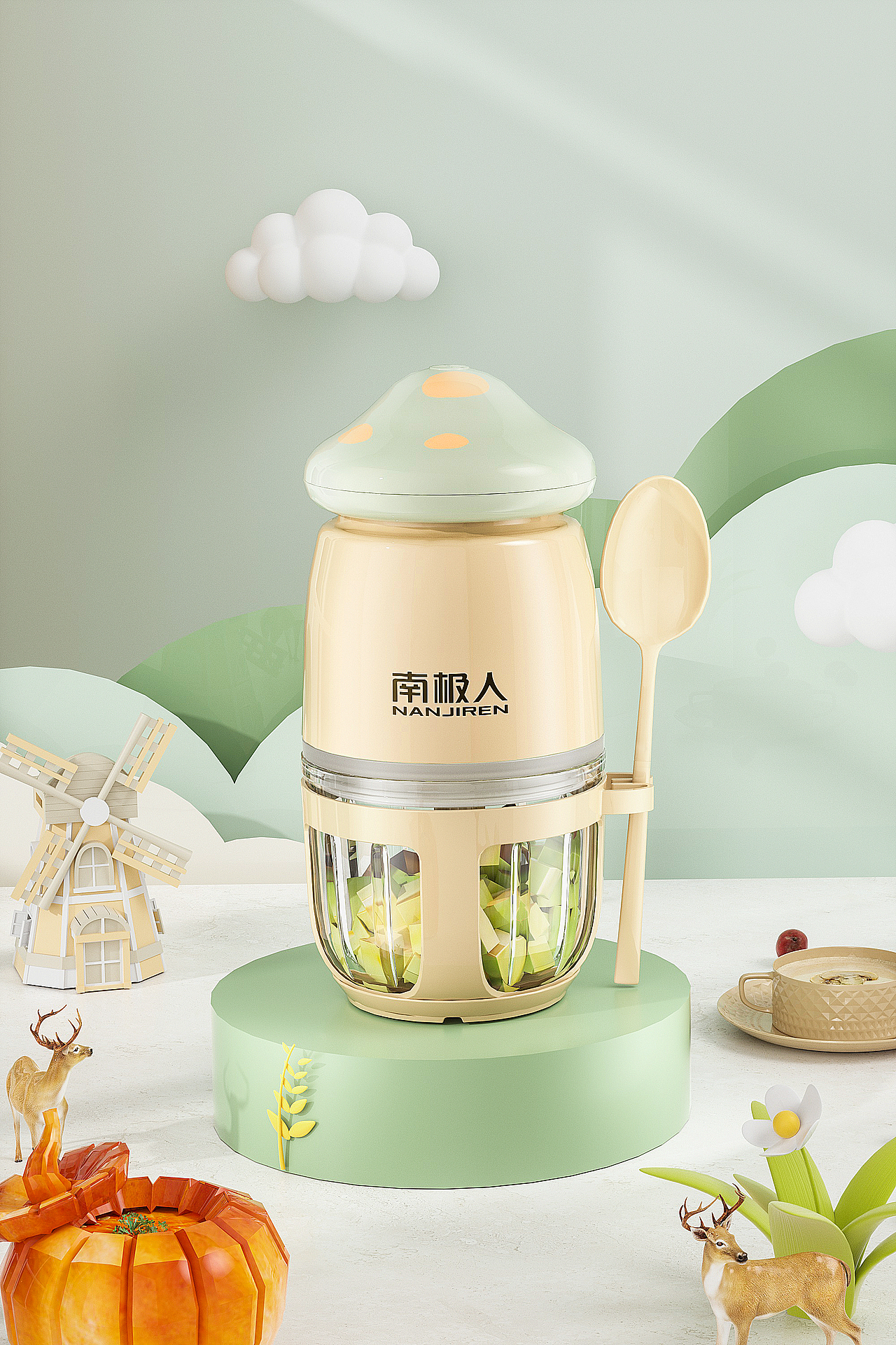 洗衣机*辅食机渲染（图ZMzMwMDQzMjAw） - 电商 - 站酷设计师飘飘12原创素材 - 站酷ZCOOL