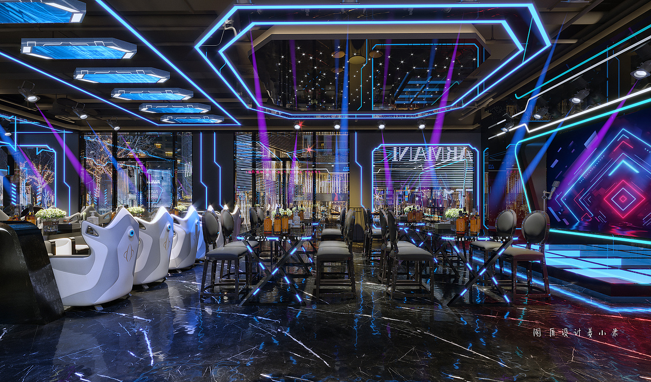潮玩酒吧这么设计很吸睛!新潮与时尚的碰撞氛围十足!
