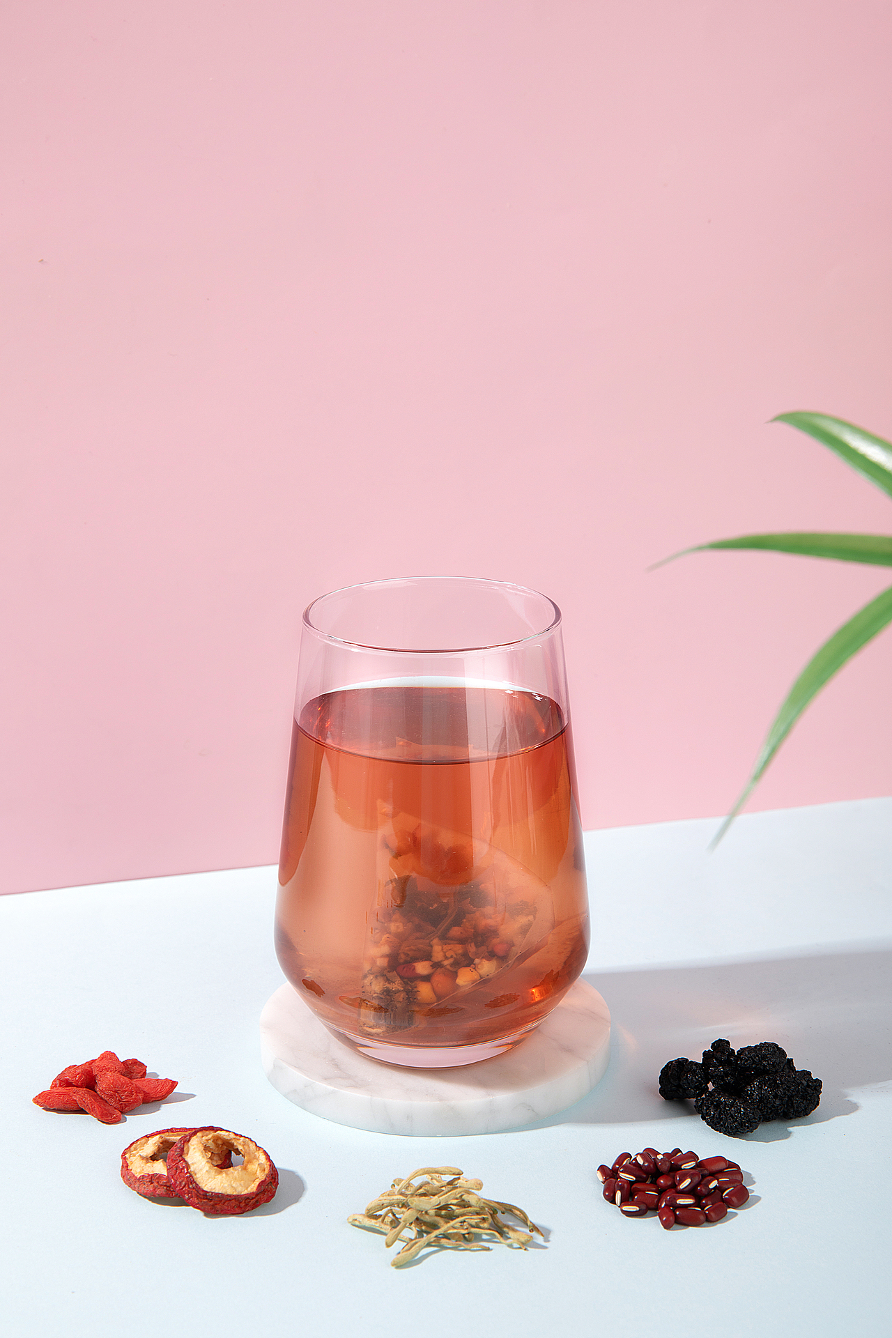 古道湿茶 红枣 乌梅 养生茶 滋补品中药材摄影