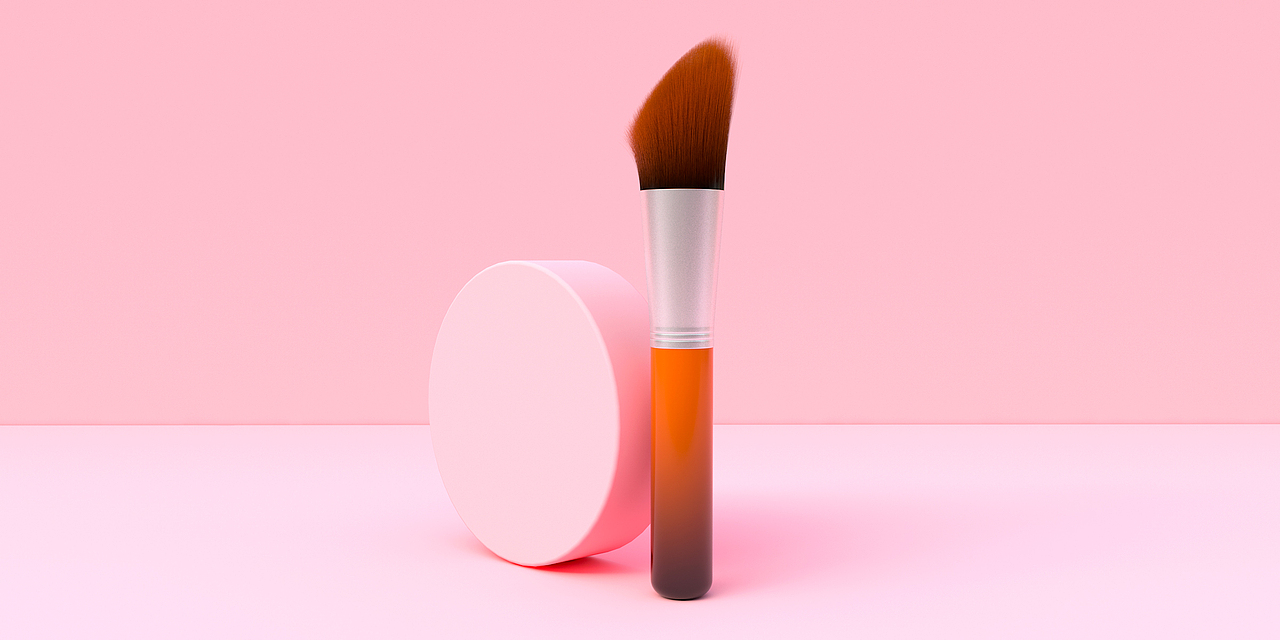 化妆毛刷-(产品建模)