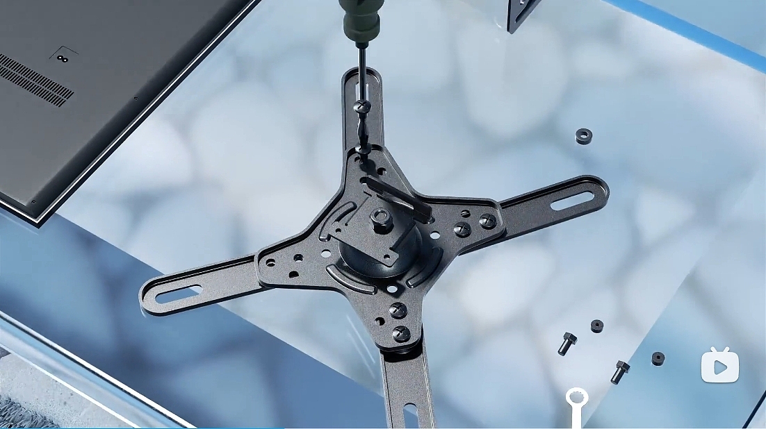 电视挂架三维视频