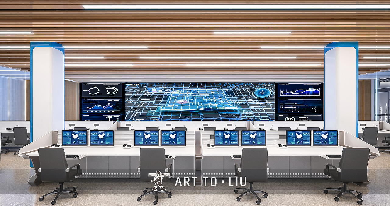 科创大厅 现代指挥控制室  监控大厅 