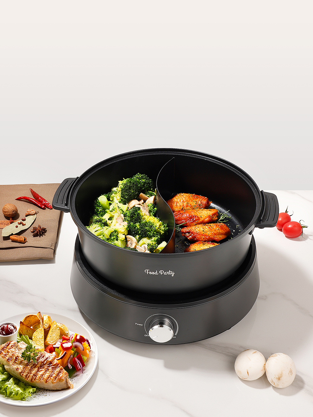 电火锅产品精修电商修图亚马逊修图场景图精修合集后期