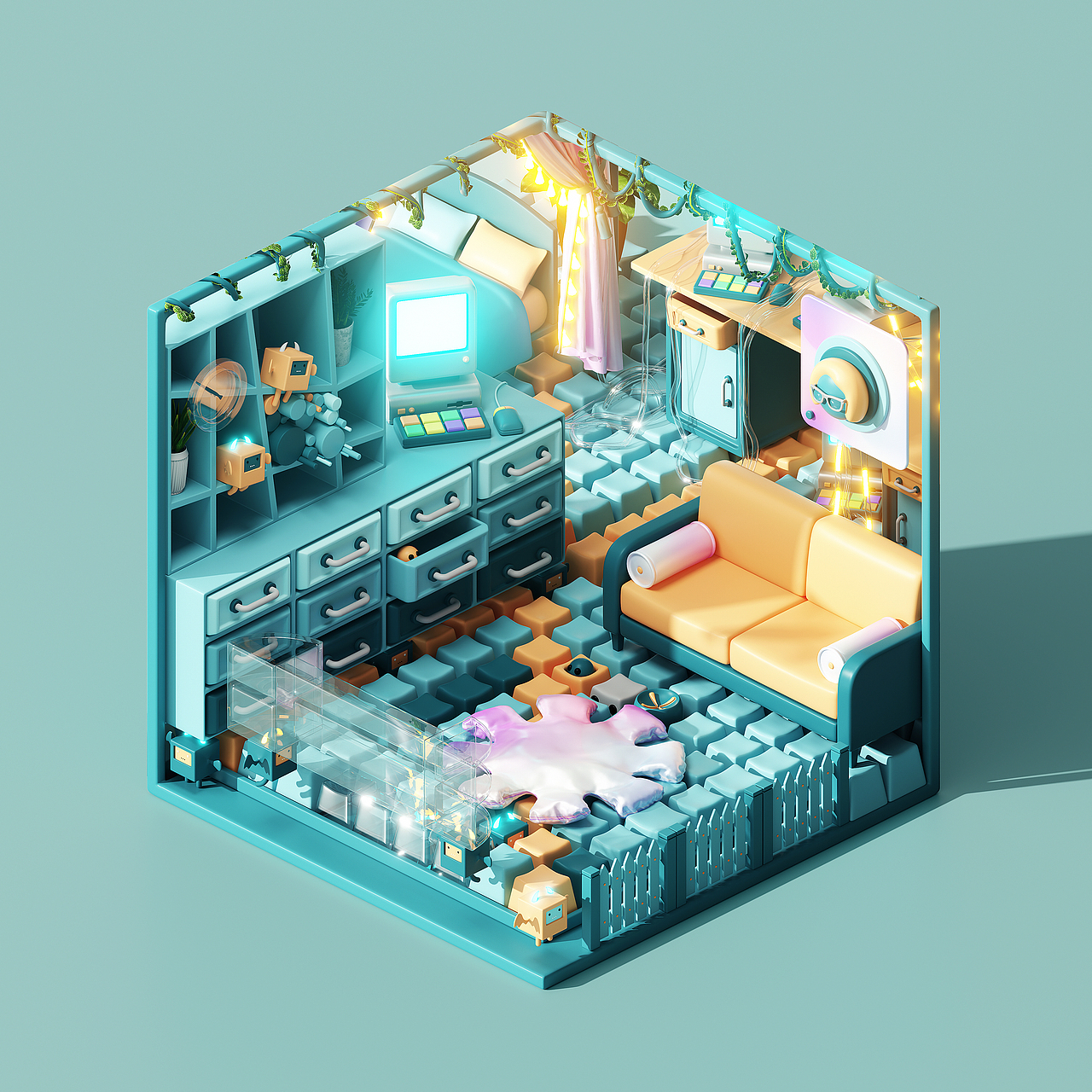 DYNAMIC SMALL ROOM【动态小房间】（图ZMzE4OTg0NDY4） - 建筑/空间 - 站酷设计师某童鞋原创素材 - 站酷ZCOOL