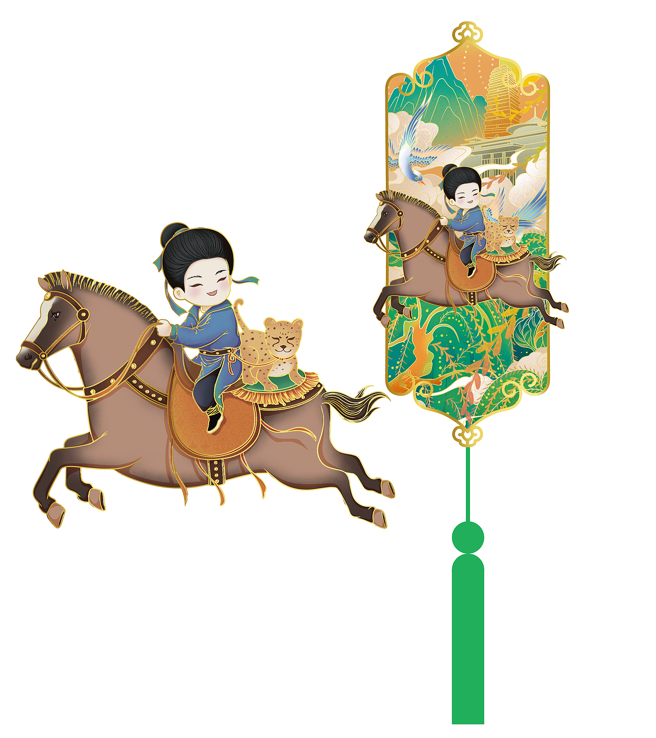 西安博物院 金乡县主系列文创插画书签(图ZMzIzNjI3NTcy) - 商业插画 - 站酷设计师插画师YMM原创素材 - 站酷ZCOOL