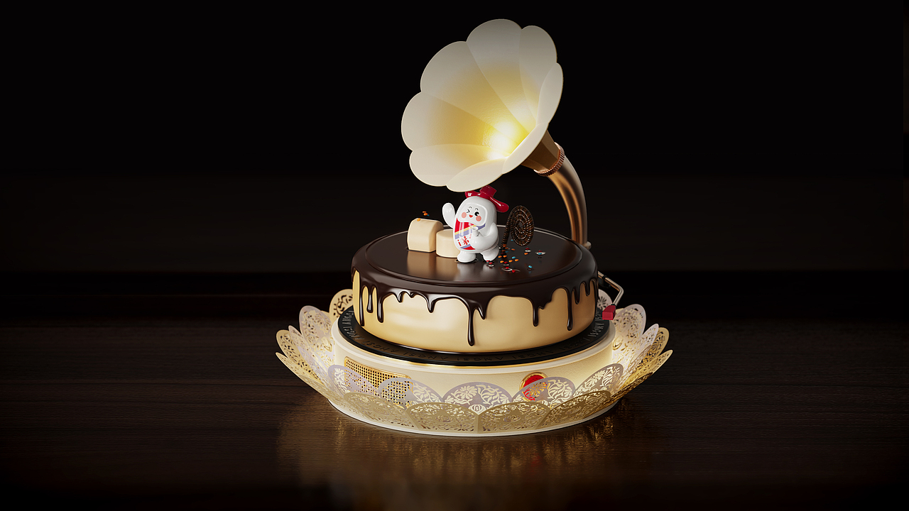 小茅留声机蛋糕礼盒
