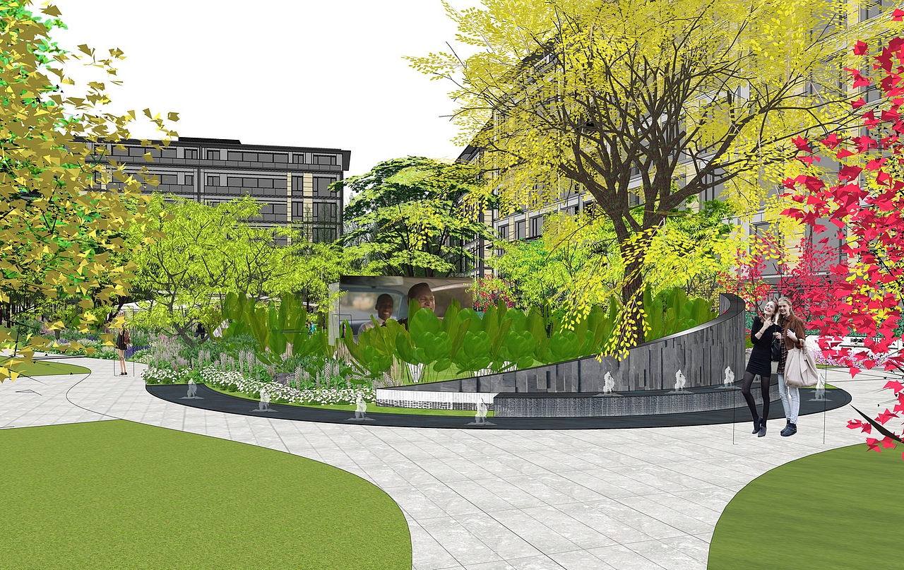 约克北郡居住区中庭景观SU模型下载（图ZMzI2MTU0MDgw） - 景观设计 - 站酷设计师素模网原创素材 - 站酷ZCOOL