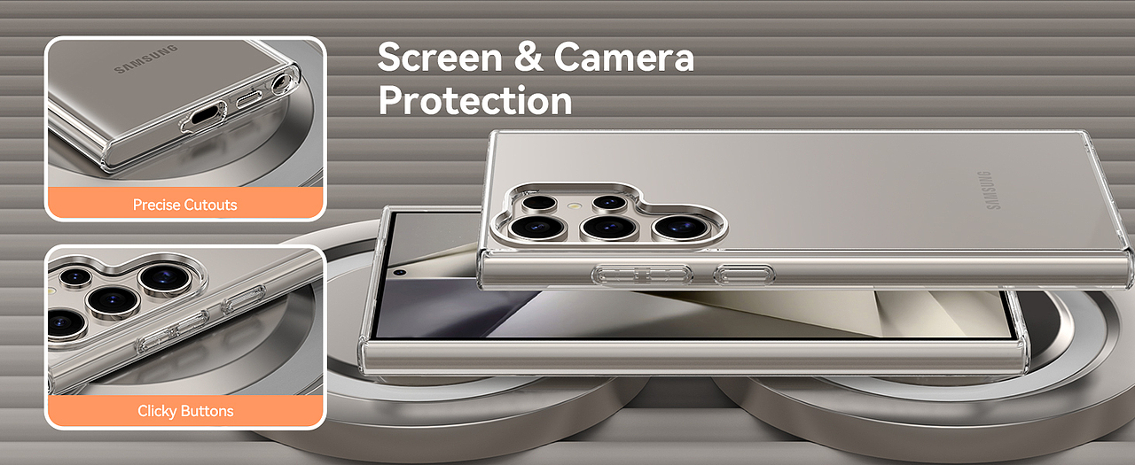 S24 Ultra 透明壳+电镀壳