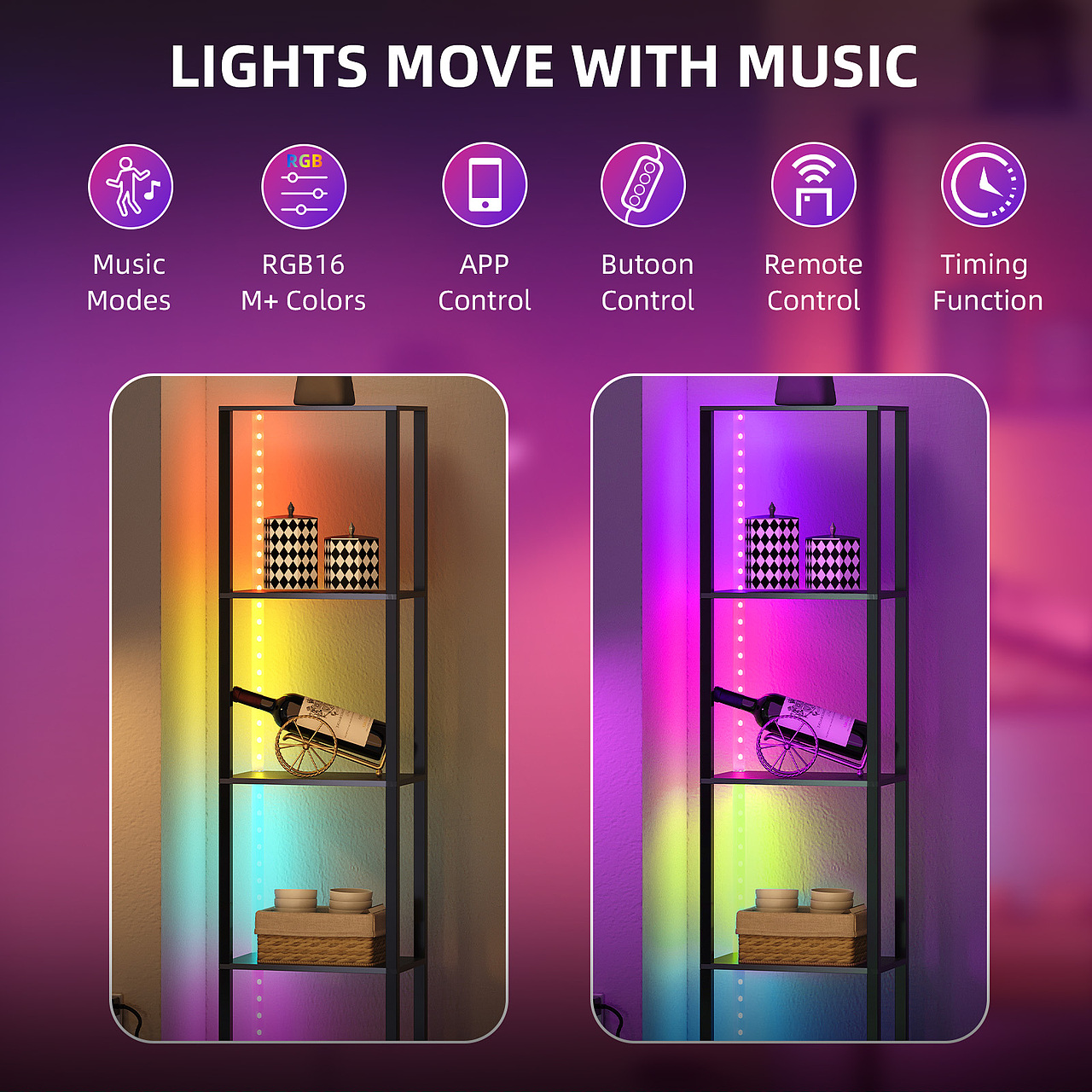 Amazon-落地灯书架