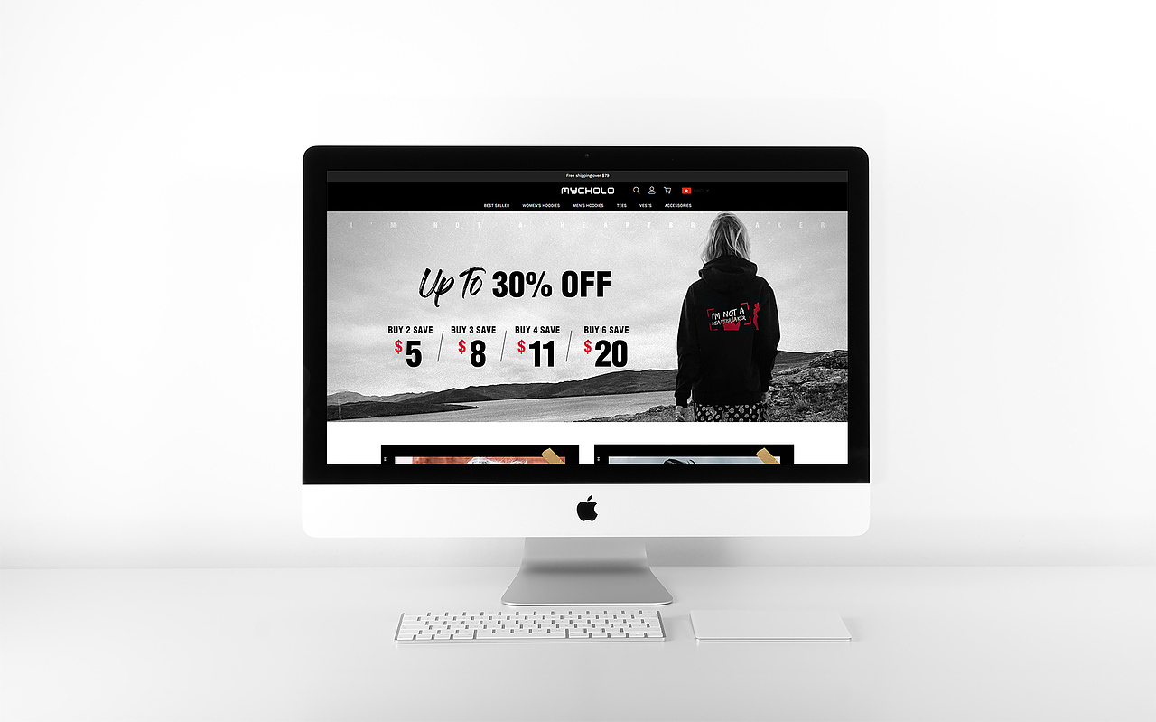 暗黑风男女装站点装修