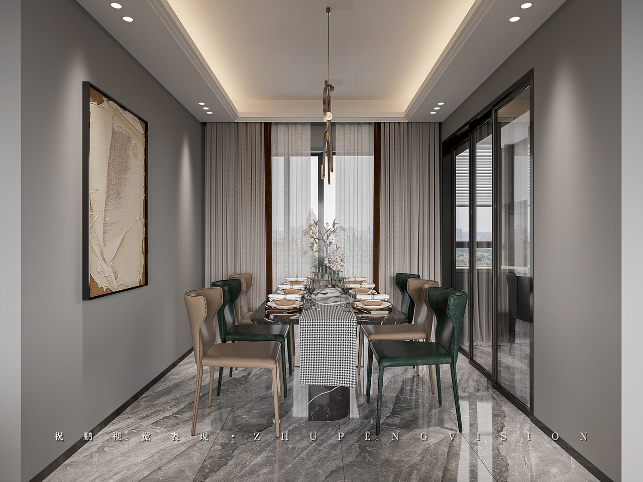 现代风格丨武汉祝鹏视觉表现（图ZMzMxOTM2OTcy） - 家装设计 - 站酷设计师流光易断原创素材 - 站酷ZCOOL