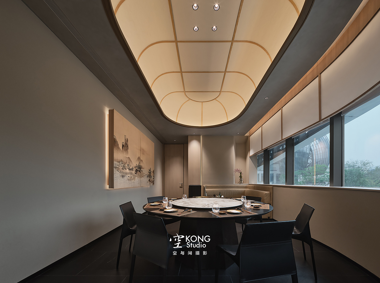 空与间摄影:暗黑系餐厅 灼与酌