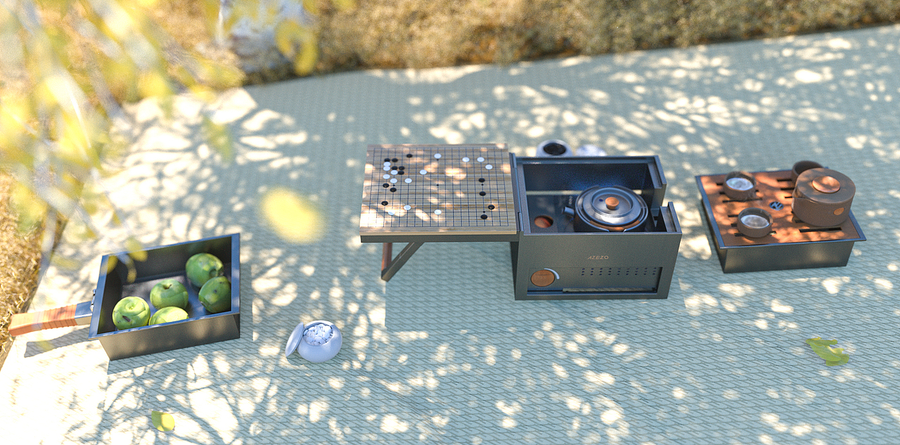 原创户外多功能茶具