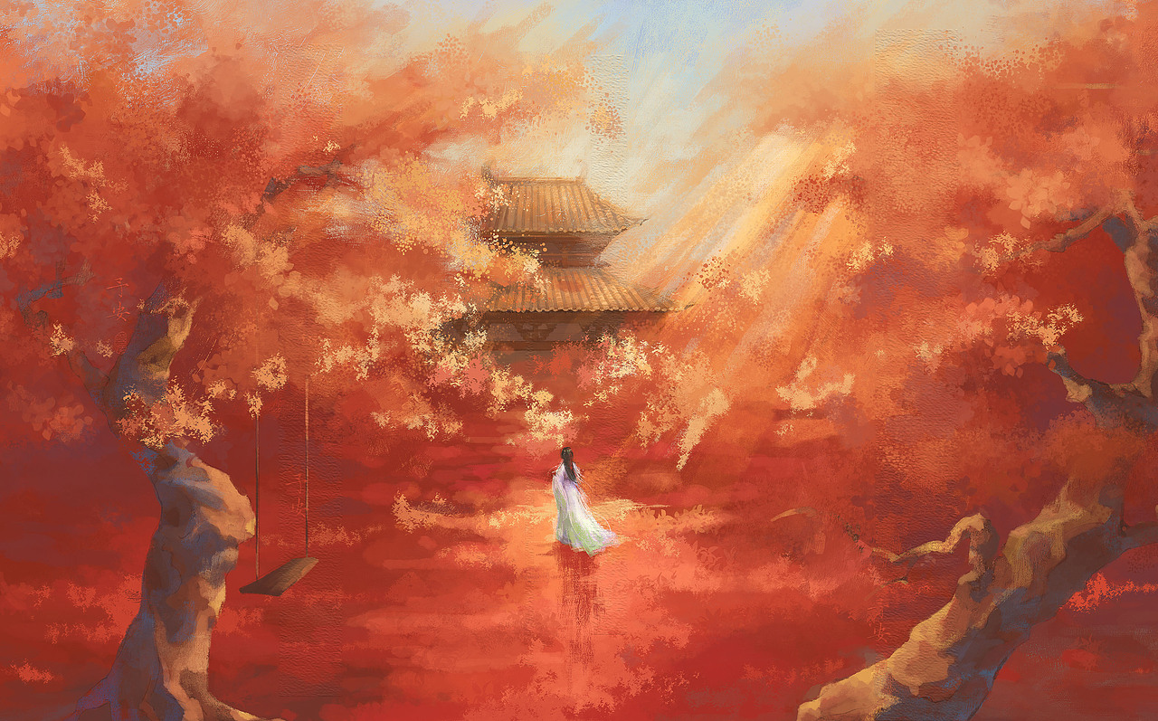 凤凰林（图ZMzQ5NDAzOTky） - 商业插画 - 站酷设计师牧之的插画原创素材 - 站酷ZCOOL