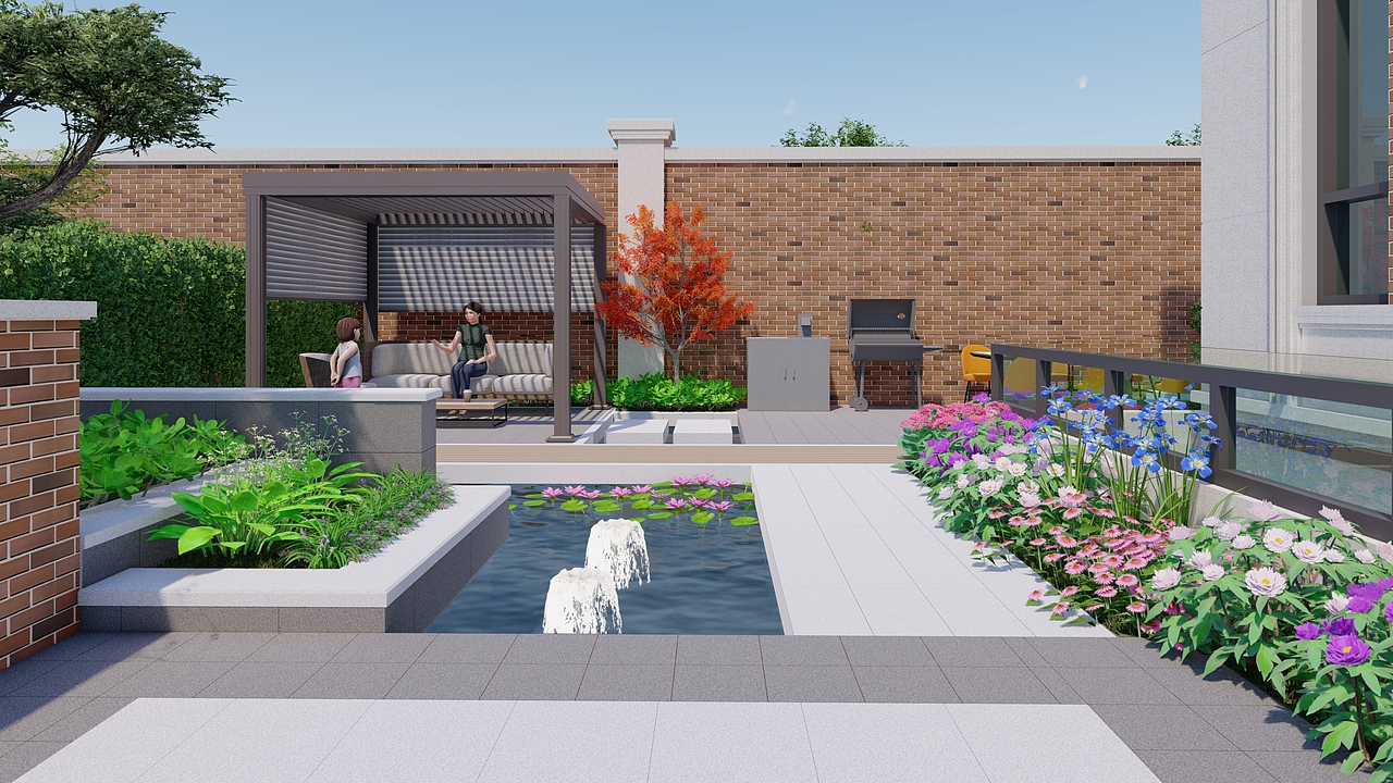 现代庭院景观（图ZMzQ4NDM5NzYw） - 景观设计 - 站酷设计师浩然张的景观世界原创素材 - 站酷ZCOOL