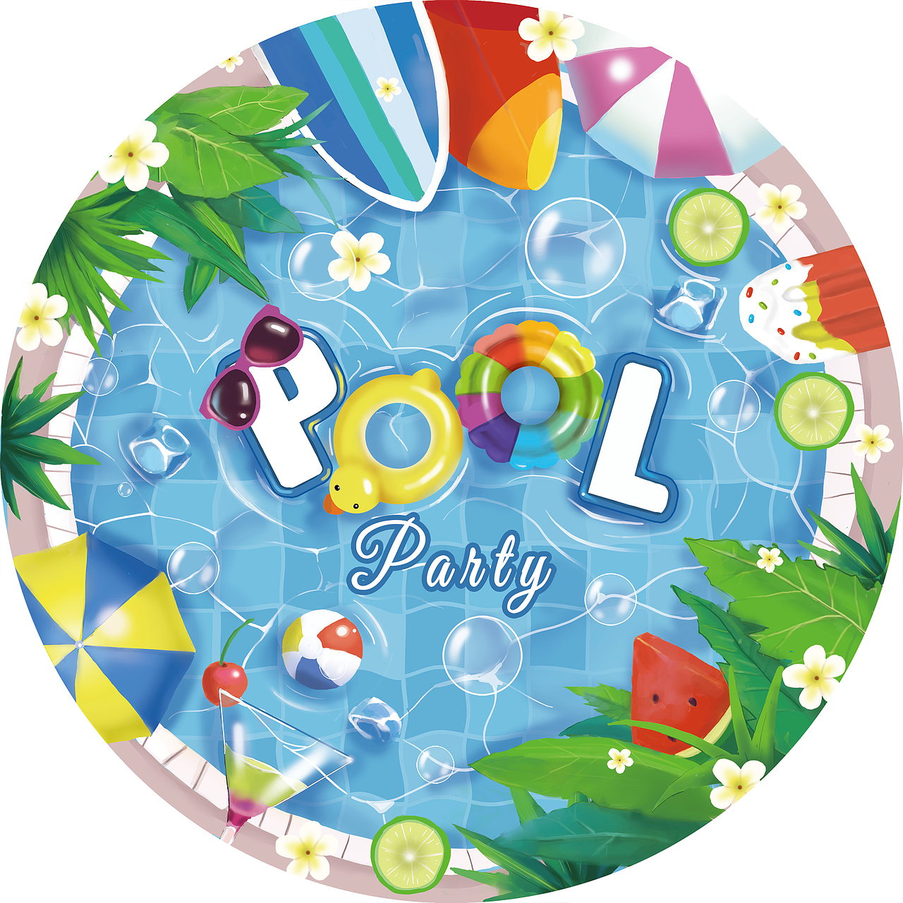 创意盘子原创设计插画