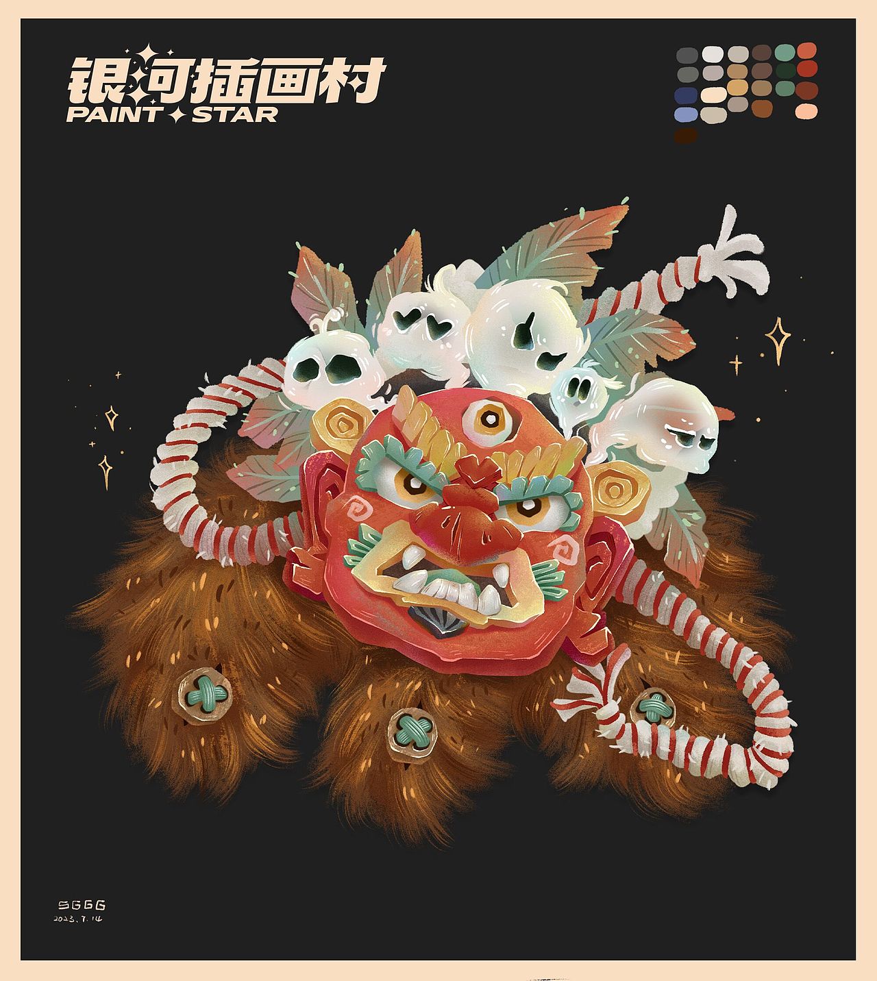 服饰插画-民族风巫女服饰（图ZMzUxNzc0NDA4） - 艺术插画 - 站酷设计师熹谷高高SEEGOO原创素材 - 站酷ZCOOL