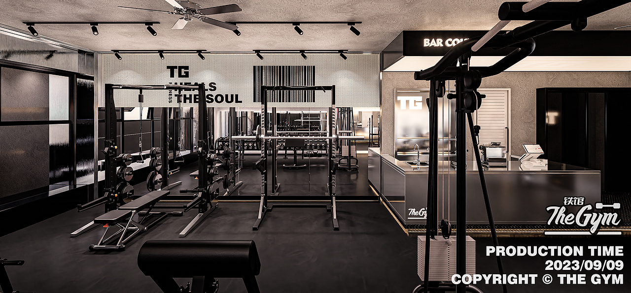 THEGYM TG健身房#铁馆#简约设计#商业设计（图ZMzUwOTMwNjI0） - 商业空间设计 - 站酷设计师ribbbon原创素材 - 站酷ZCOOL