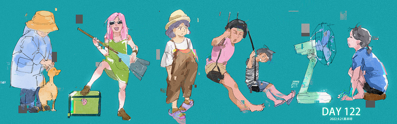 【人物隔日涂】101-172（图ZMzI2OTg4Mjk2） - 创作习作 - 站酷设计师黑羊呀原创素材 - 站酷ZCOOL