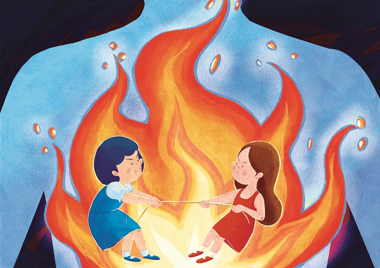 当正向的自己战胜了负面的自己时，我整个人似乎都是阳光，活力的，但有个声音会提醒我审视自我。