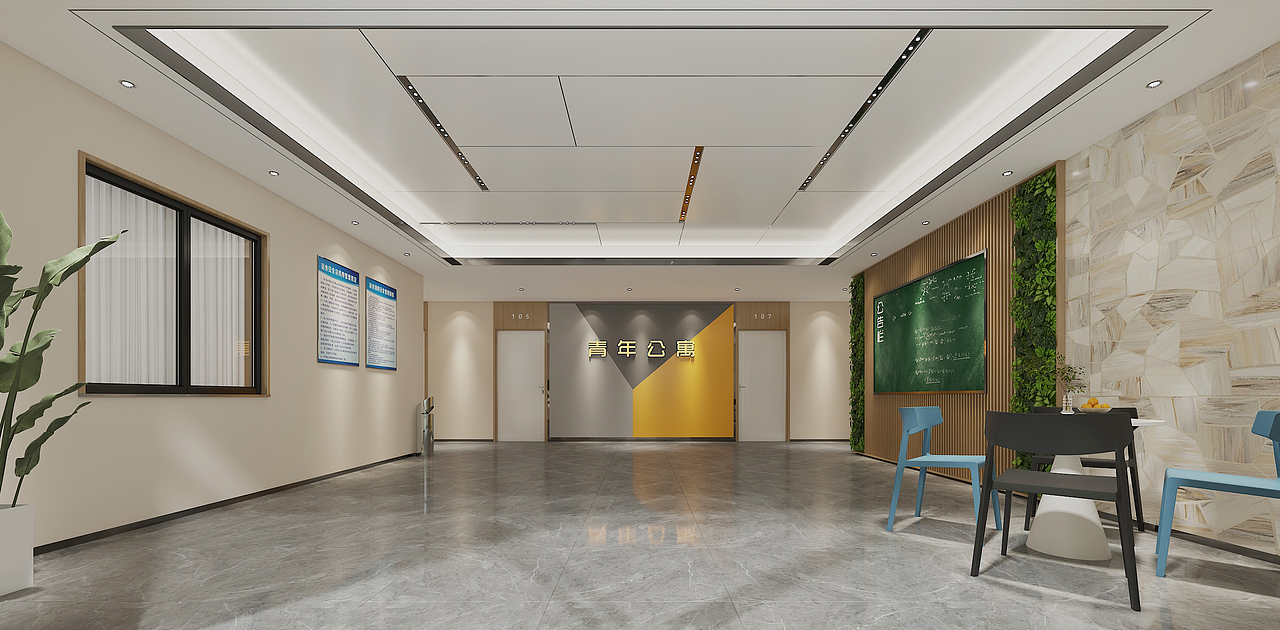 现代公寓工装效果图