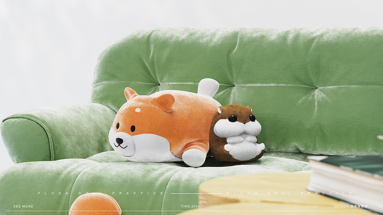 2024第一季度 | 磨损耳机动画渲染&毛绒玩具渲染练习