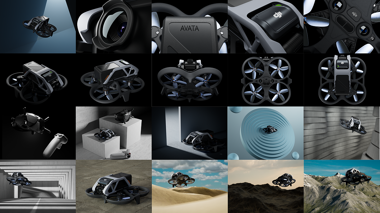 产品渲染——||大疆 dji avata无人机