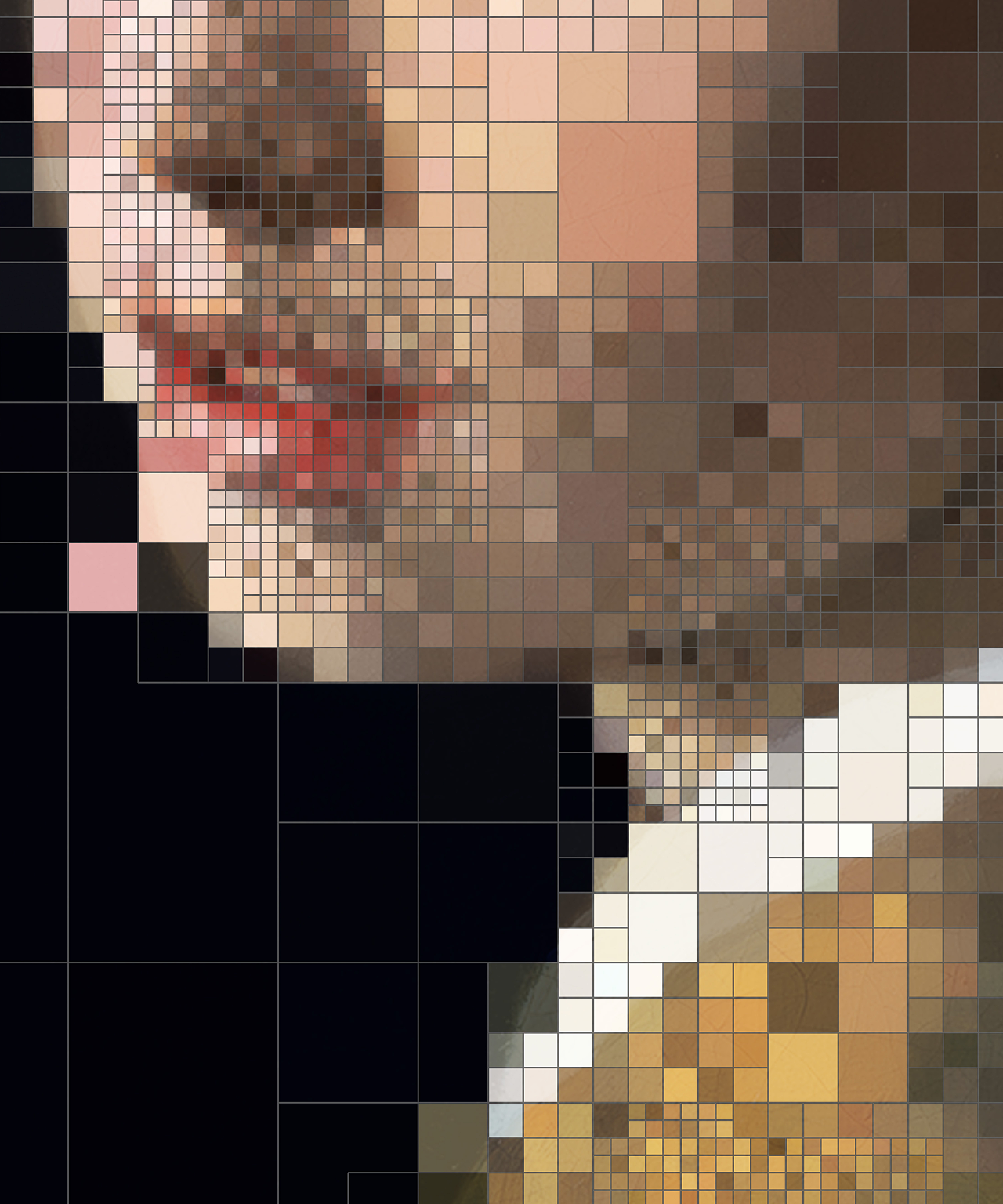 像素重构:戴珍珠耳环的少女